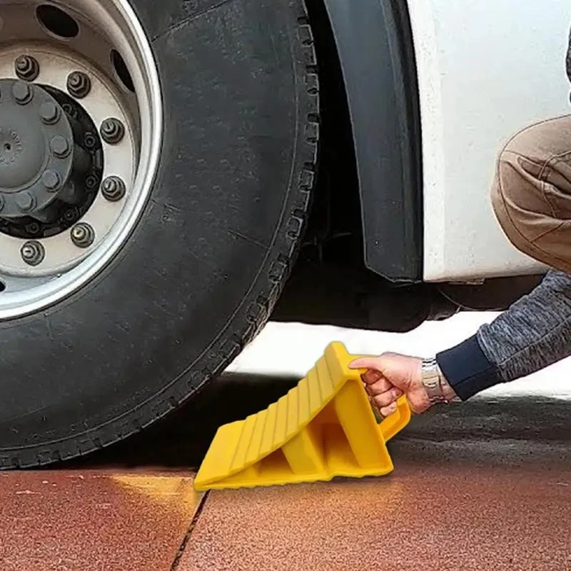 2er Pack tragbarer Unter legkeil mit Griffen Fahrzeug Auto LKW Rad rutsch feste Kunststoff basis Reifens tütz polster