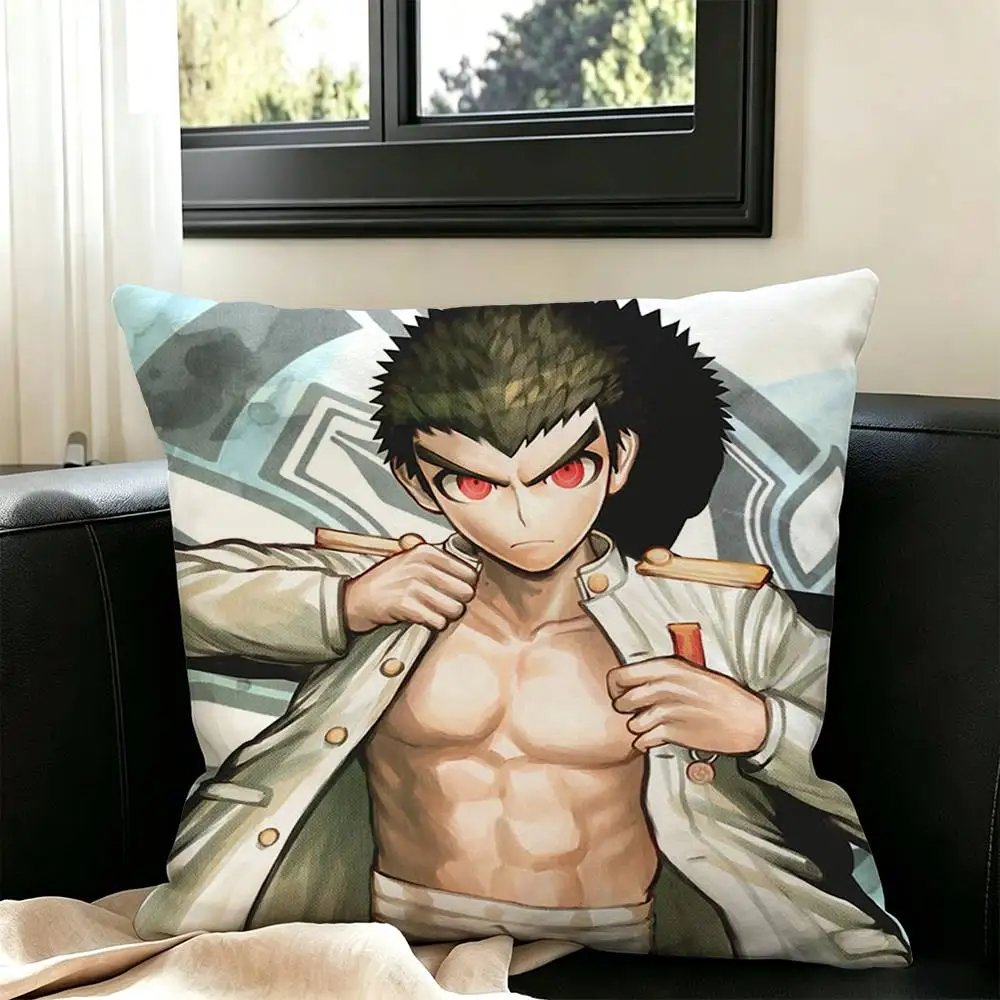 Kiyotaka Ishimaru Anime Danganronpa  Square Double-Sided printed Pillow Case Bedroom Bedside Pillow Sofa Cushion Cover