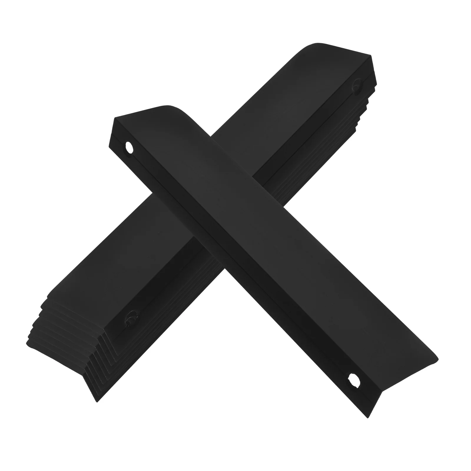 10 قطعة مقابض للخزانة المخفية درج سبائك الألومنيوم يسحب تصميم أنيق وبسيط لأبواب خزائن المطابخ باللون الأسود #5