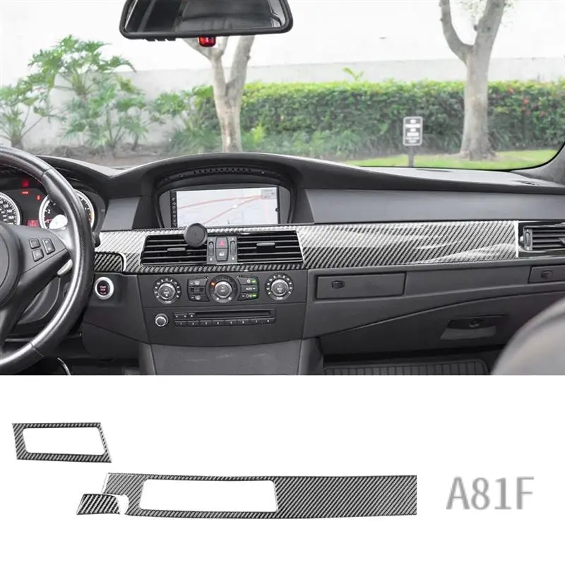 

Для BMW 5 серии E60 2004-2007 углеродное волокно, приборная панель автомобиля, воздуховыпускная панель, накладка, аксессуары для интерьера
