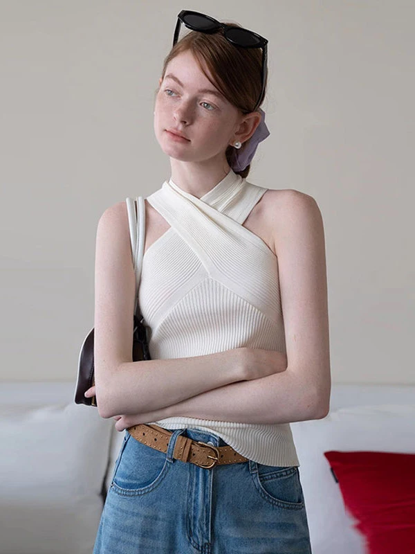 Crossbody محبوك حزام سترة المرأة الصيف سليم صالح Svel الراقية oulder Baring ort ملابس خارجية عادية