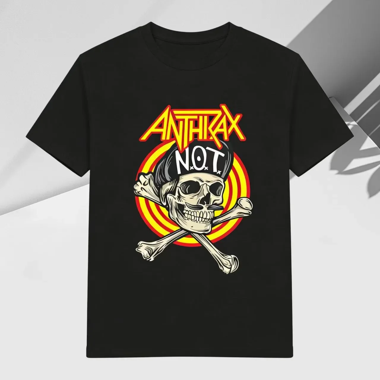 Top Retro Anthrax Among The Kings Printing Casual Trendy T-shirt Cotton T-shirt Street Classic Band Fan Unisex T-shirt