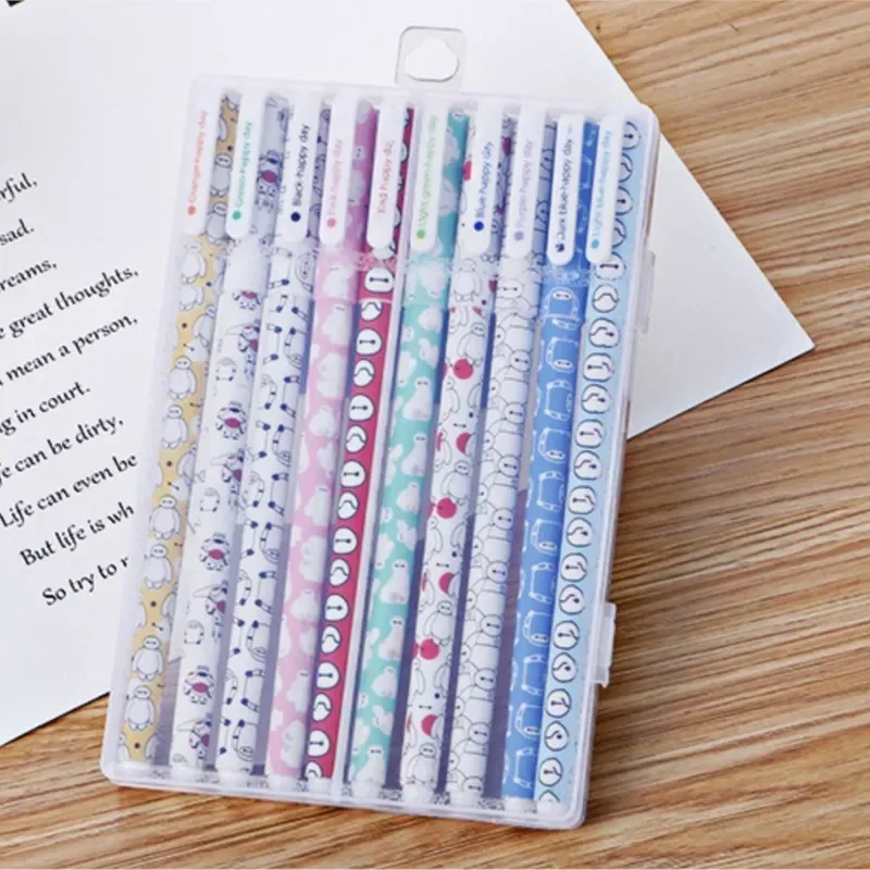 Cute Kawaii Stationery 10pcs/set Colored Gel Pens 10 Colors Creative Korean Style Glitter Pen for Doodle School Office Supplies