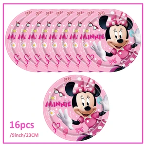 Disney Minnie Mouse Doğum Günü Dekoru, Pembe Kağıt Bardaklar, Tabaklar, Peçeteler, Masa Örtüsü, Çatal Bıçak Takımı, bardaklar, sıcak hava Balonu, Bebek Duşu, Çocuk 12-En çok satılan yemekler partisi - №5