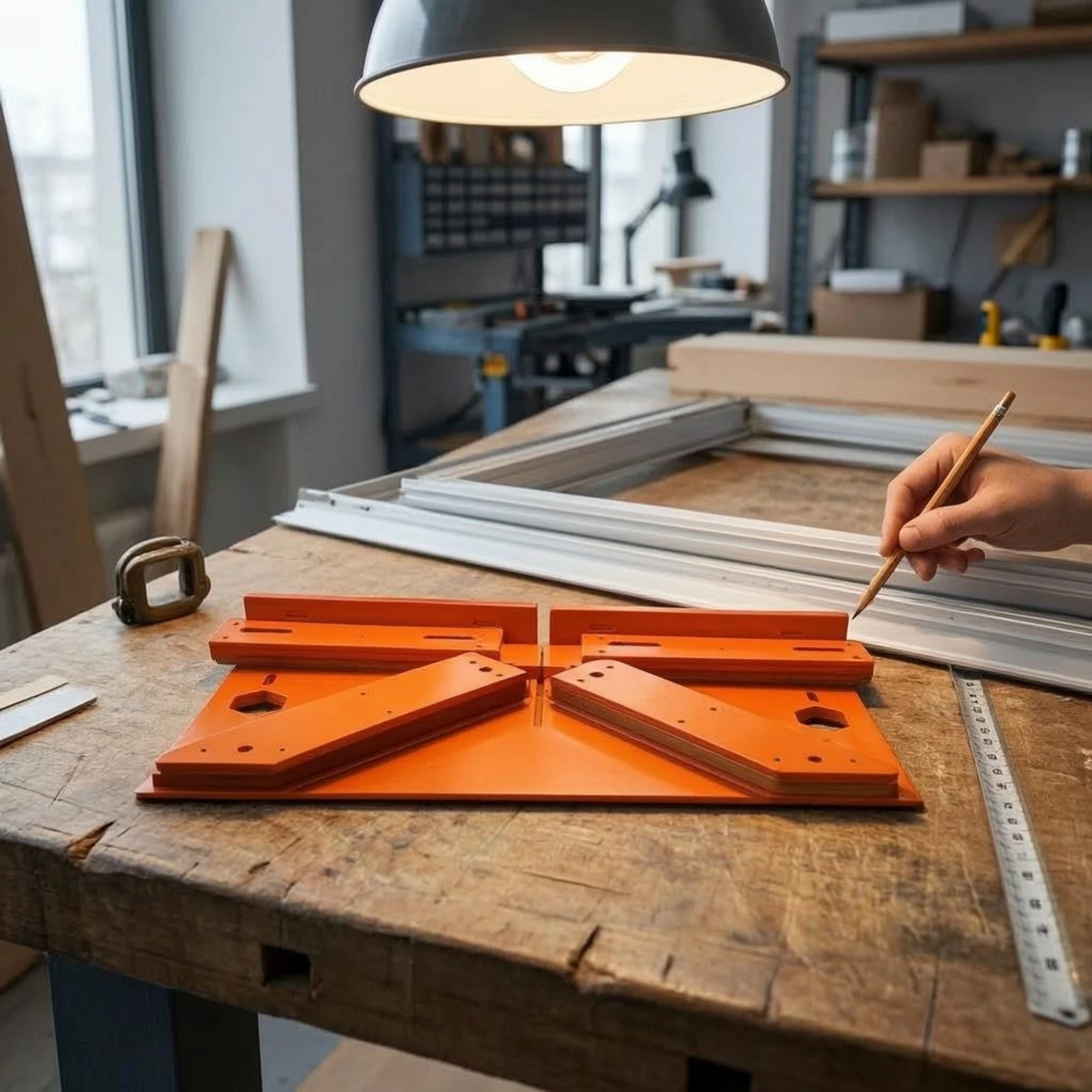 Miter-Cutting Template Robust Trim Cutting Guide Miter Angle Template Accurate Hand Tool Angled for Molding Work