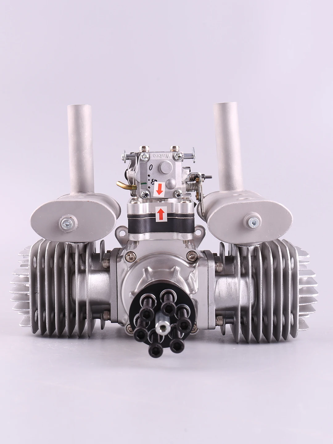 VVRC RCGF 120cc Twin Cylinder Petrol/Gasoline Engine Dual Cylinder with Muffler/Igniton/Spark Plug for RC Model Airplane