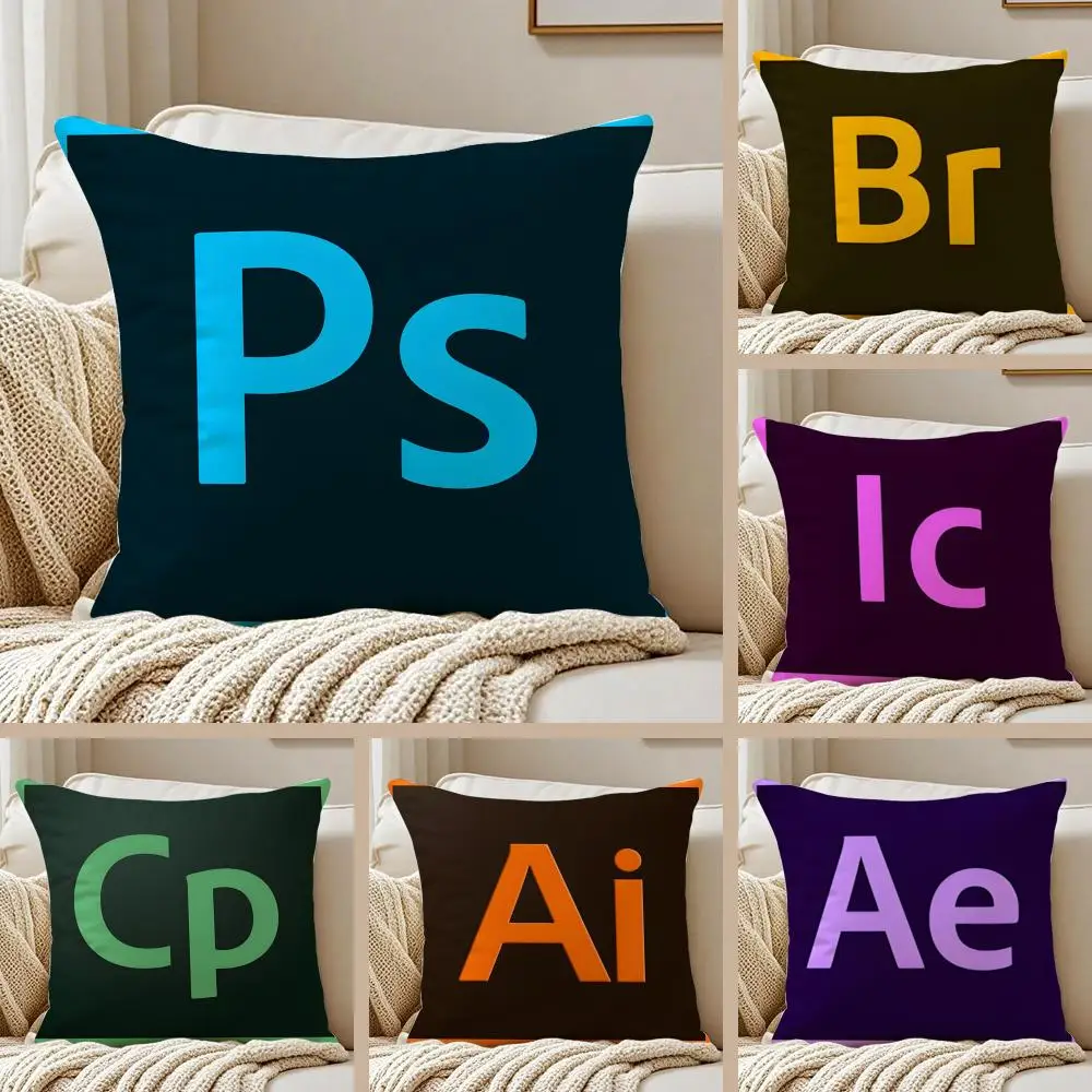 software professional A-A-Adobe CC Cushion Cover Pillowcase Anti-dustmite living Room Sofa Decor Cushion Room