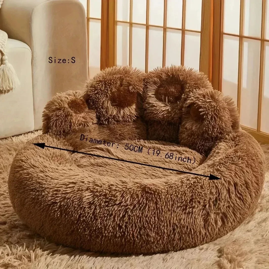 Soft Long Plush Cat kennel dog kennel winter warm pet bed Cat Bed Cat Mat Animals Sleeping Sofa