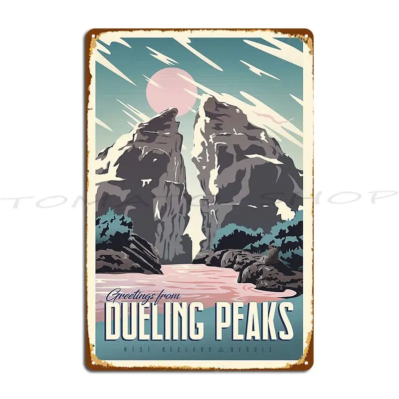 Greetings From Dueling Peaks Metal Sign Cinema Designing Club Kitchen Personalized Tin Sign Poster