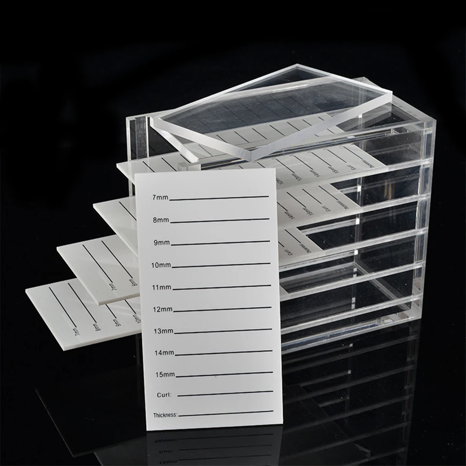 Magnetic Acrylic Eyelash Storage Box,False Eyelash Extension Storage Tool,Lash Holder Pallet Eyelash Strip Dustproof Beauty Tool