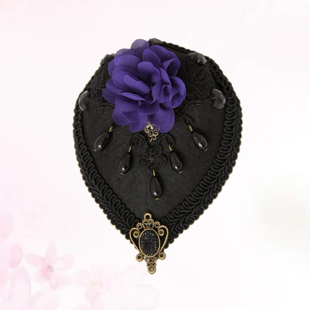 

Lace Flower Small Hat Hair Clips Vintage Hair Accessories For Women Party Wedding Lightweight Mini Hat Barrette -126