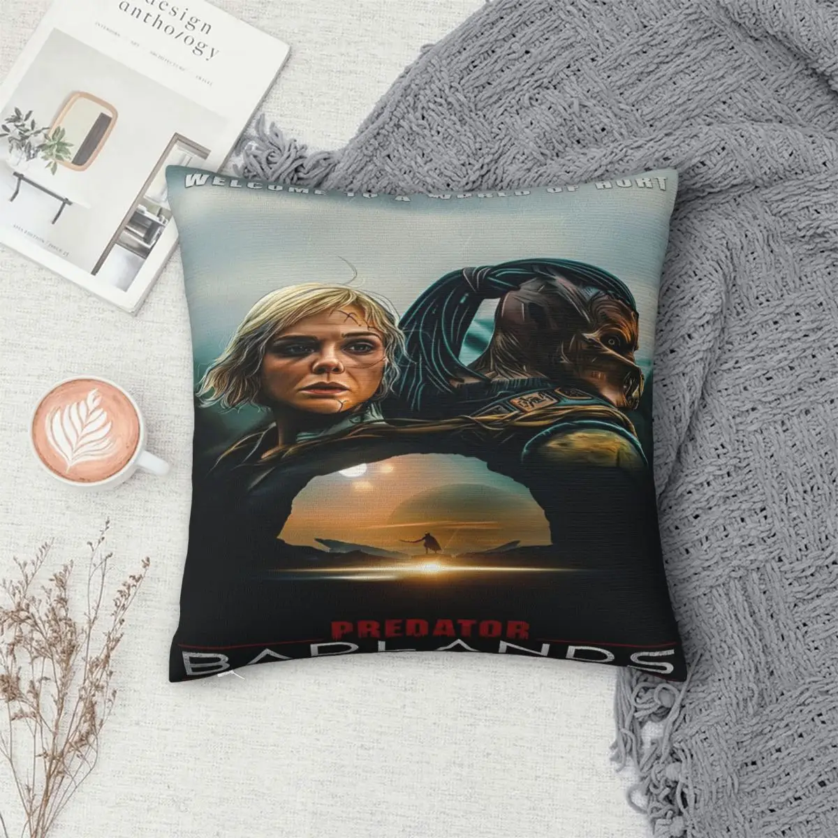 المفترس: أغطية الوسائد Badlands Merch غطاء وسادة بوليستر ناعم ديكور رمي كيس وسادة غطاء منزلي بسحاب