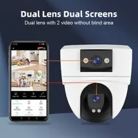 Caméra PTZ WiFi 4K ANSVICAM, caméra de sécurité extérieure HD à double objectif, suivi automatique, surveillance sans fil, moniteur pour bébé, O-Kam 4