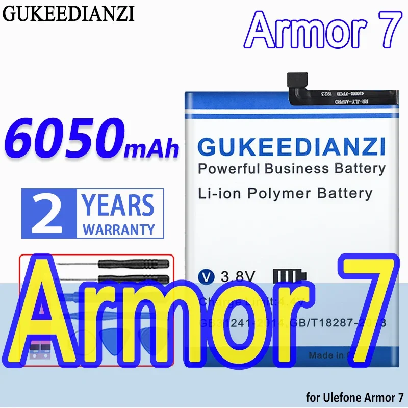 

GUKEEDIANZI High Capacity Battery 6050mAh For Ulefone Armor 7 armor7 Bateria