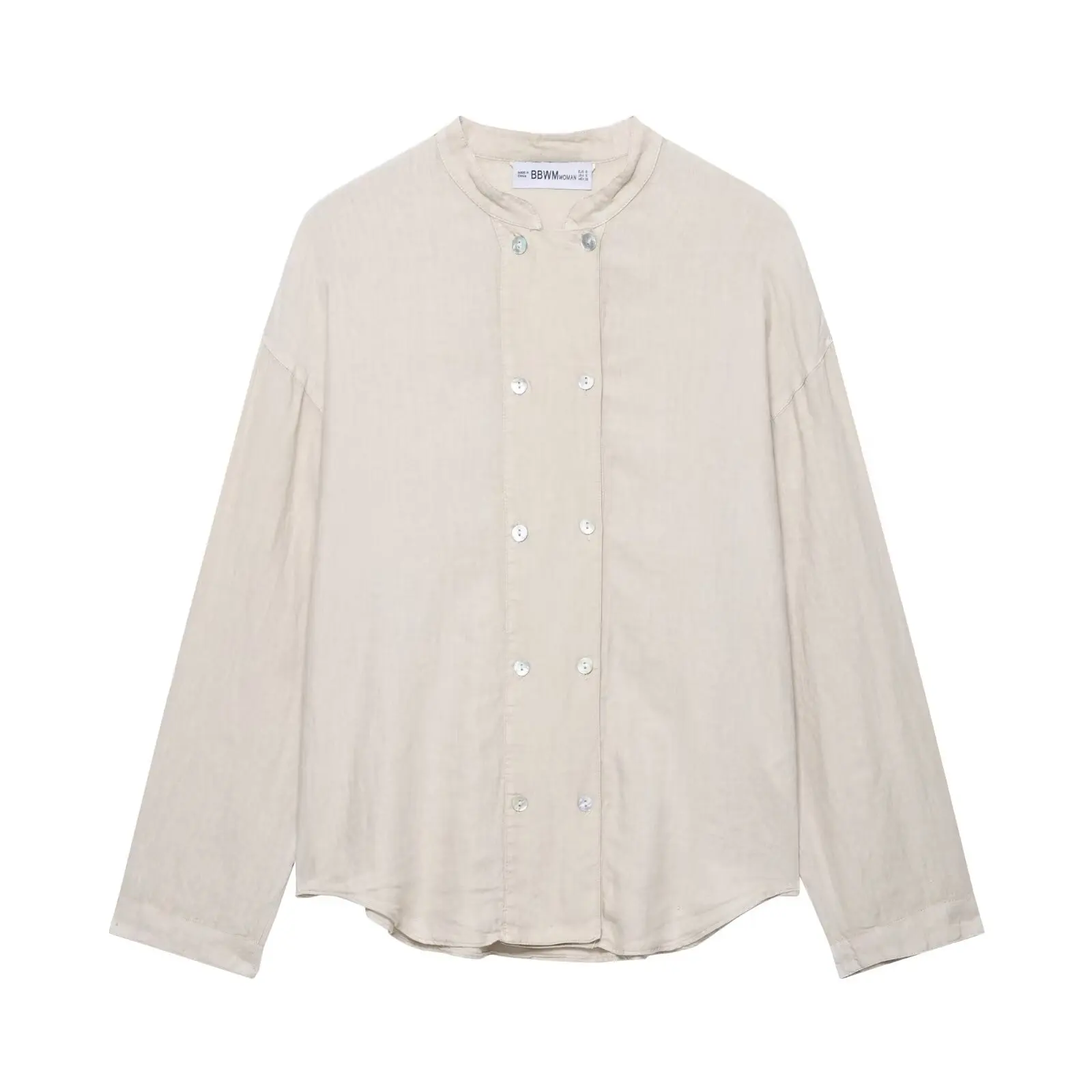 JNLEAOG Primavera Nuevo diseño de moda para mujer, csa de lino, chaqueta, plones, estilo casual, manga larga, con boto...