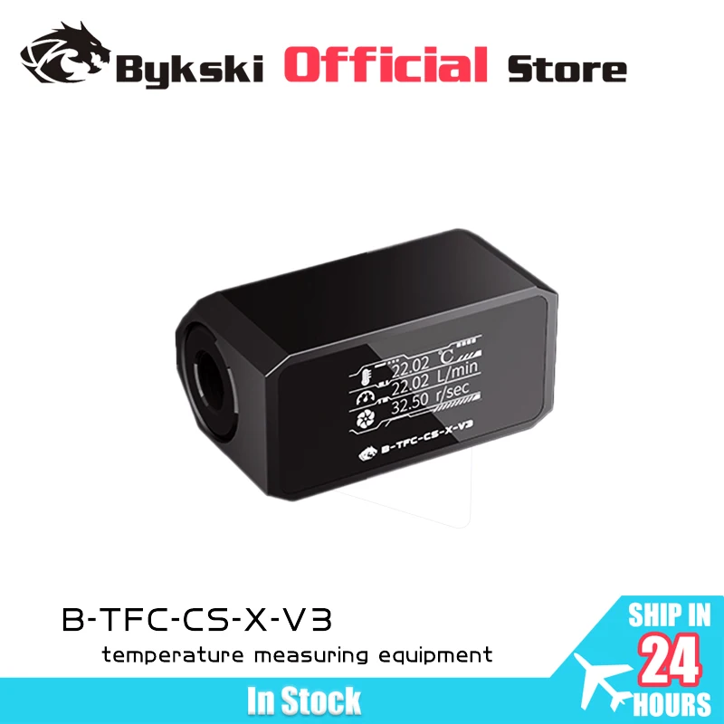 

Bykski B-TFC-CS-X-V3 Thermometer Water Cooling System Monitor Flowmeter Leaking Pump Speed Alarm RPM Temperature