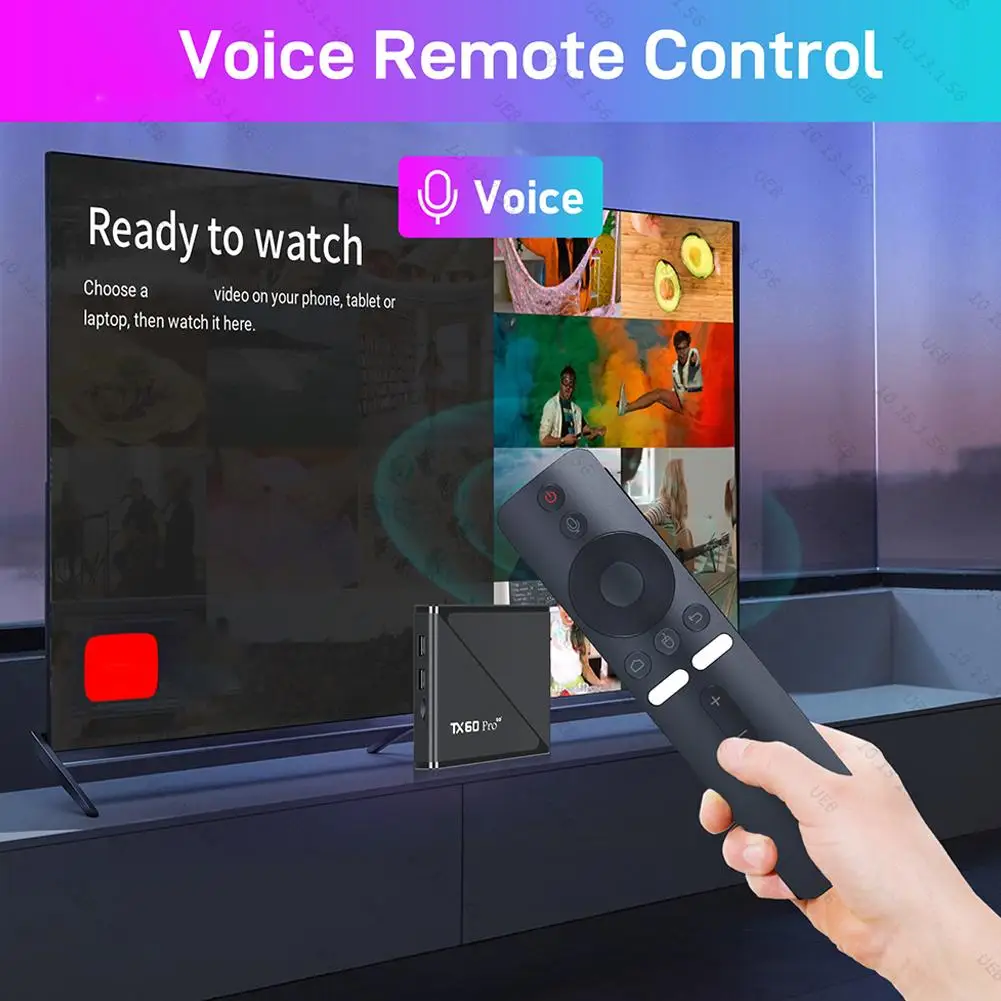 TX60 PRO Android 16.0 فك التشفير 16 جيجابايت + 256 جيجابايت Allwinner H313 رباعي النواة صندوق التلفزيون الذكي واي فاي 6 صوت عن بعد مسرح منزلي مشغل الوسائط