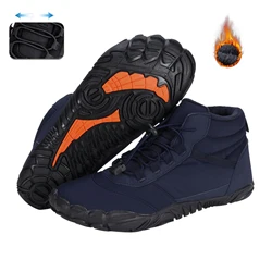 Zapatillas de correr cálidas para hombre y mujer, zapatos descalzos de goma, impermeables, antideslizantes, transpirables para Trekking y escalada, Invierno