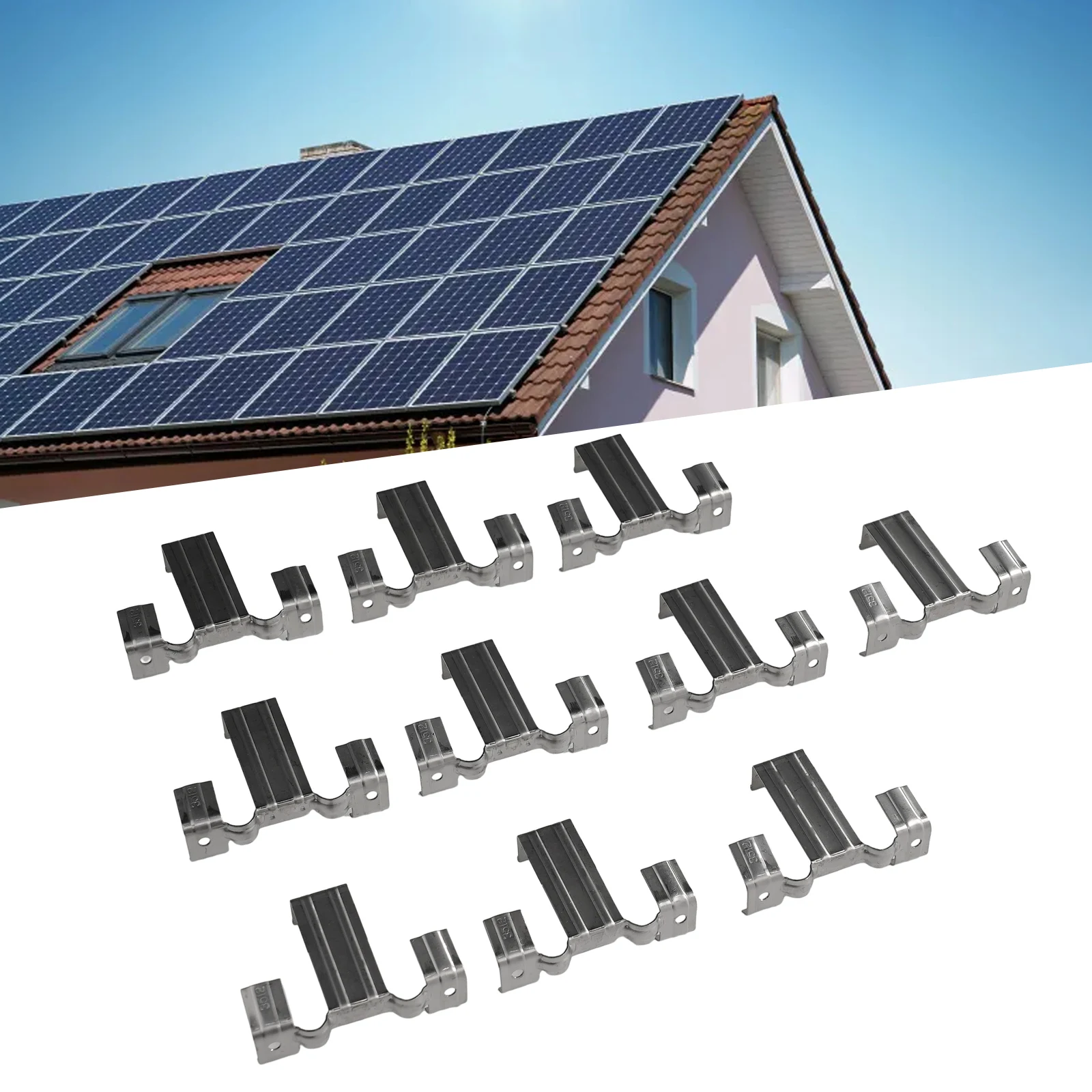 

10PCS Solar Panel Water Drainage Clips Stainless Steel 30mm 35mm 40mm Photovoltaic Panel Water Drained Away Clip