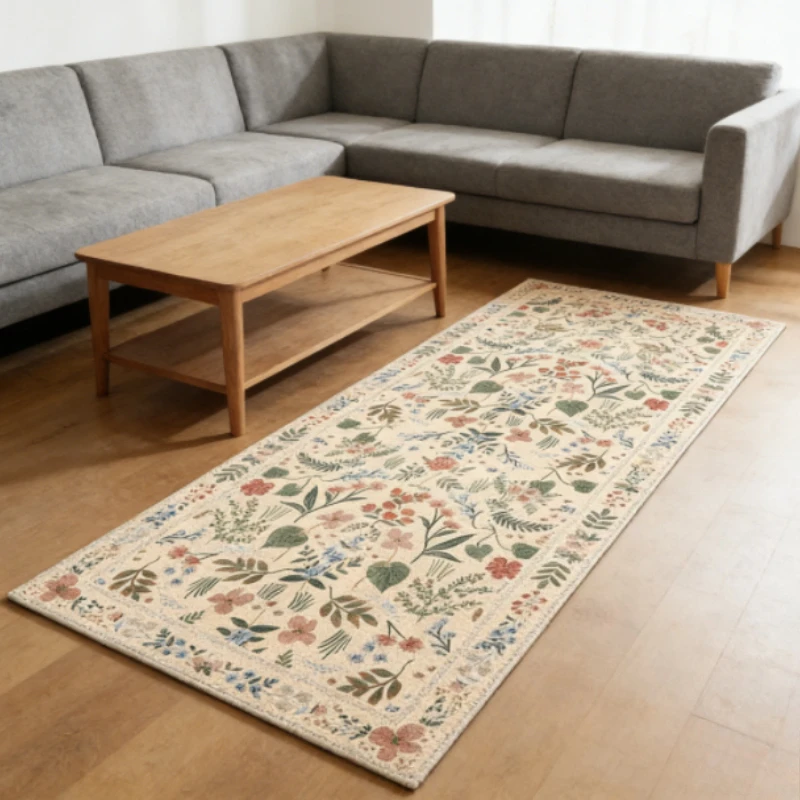 

Легкие роскошные коврики для спальни с цветочным узором, украшение для гостиной, плюшевый ковер, толстый моющийся напольный коврик для гостиной, пушистый мягкий ковер