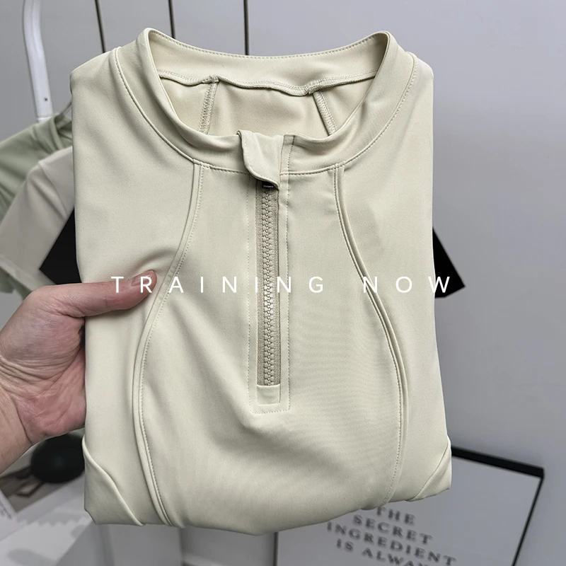 

Right shoulder yoga wear for women summer short slim fit sports short-sleeved training slim top T-shirt running fitness wear