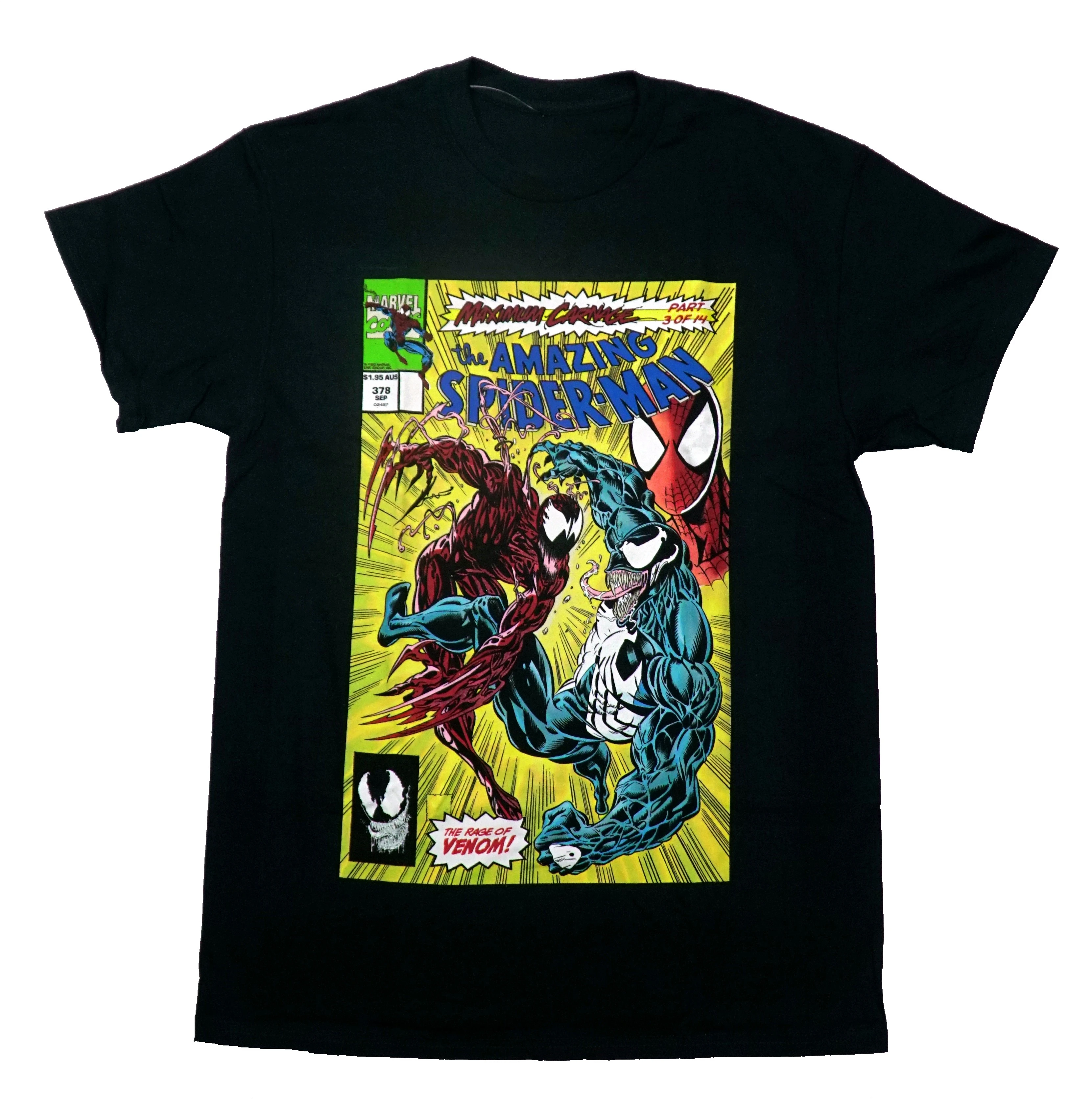 Camiseta de Spider-Man Venom Carnage, Diseño Gráfico de Cómics, Estilo Vintage, Streetwear, Oversize, Retro, Superhéroe, para Hombre