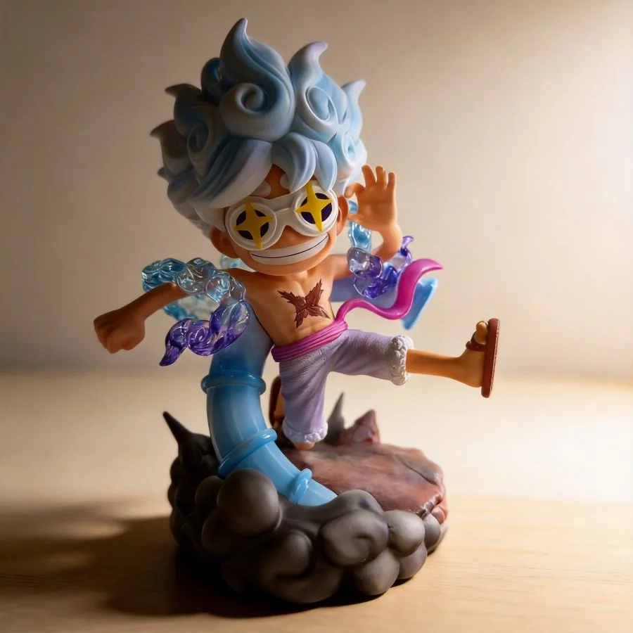 

One Piece Luffy Gear 5 Figure Nika Sun God Version GK Model Anime Desktop Decoration Gift Collectible 15cm