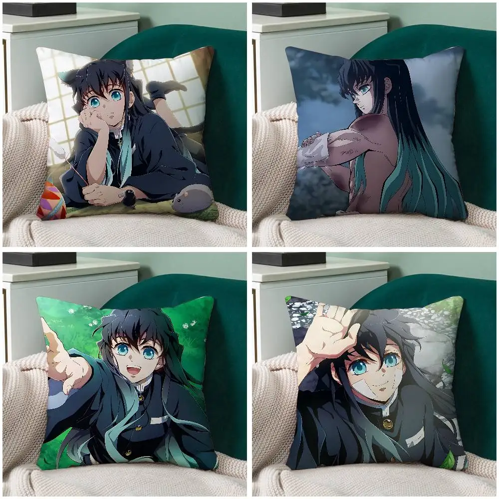 Cute T-Tokitos Muichiros-S Throw Pillow Covers Pattern Cushion Cover Suitable For Sofa Bedroom Car Pillow Cover