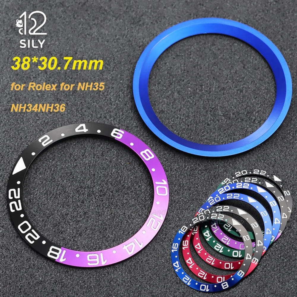 38*30.7mm High quality Diving Ceramic/Aluminum Watch Bezel Insert Ring Slope for Rolex Water Ghost GMT 007 Watch Case Accessory