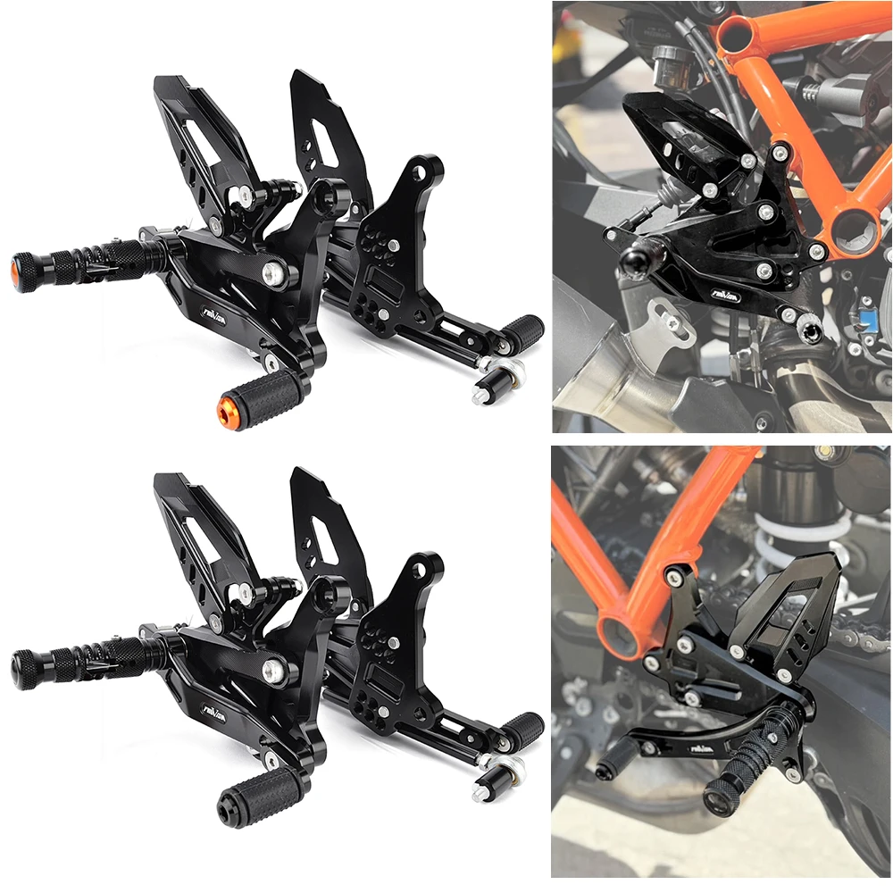 Motorcycle Footrest Kit Adjustable Rear Sets for KTM 1290 Super Duke R GT ​2024 2023 2022 2021 2020 Rearsets