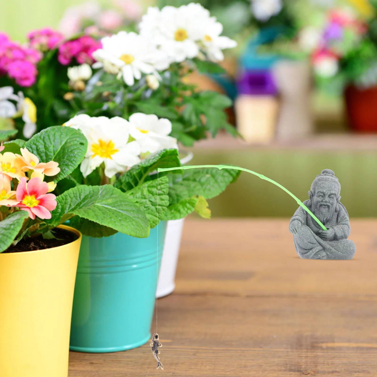 

Miniature Fisherman For Aquarium Fish Tank Decor Home Office Desktop Garden Micro Mini Garden Decoration Landscape Ornament