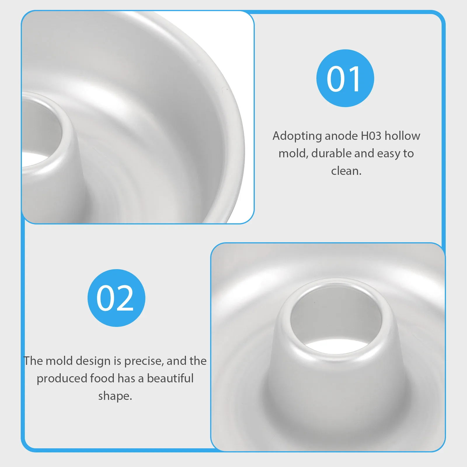 

Hollow Mold Cake Making Pan Chiffon Food Baking Kitchen Cupcakes Household Nonstick Cookie Aluminum Small Lightweight Storage