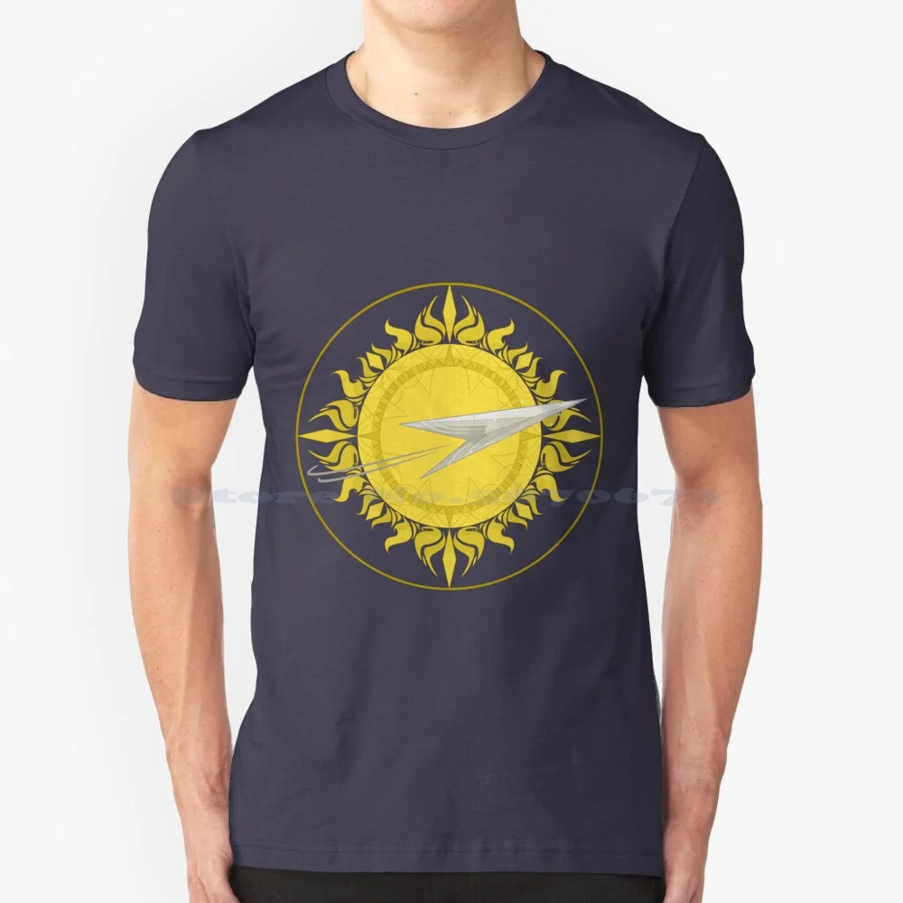 Camiseta con emblema del Imperio Galáctico, camisa de 100% algodón, Serie de la Fundación Asimov, emblema de ciencia ficción, sol y nave espacial