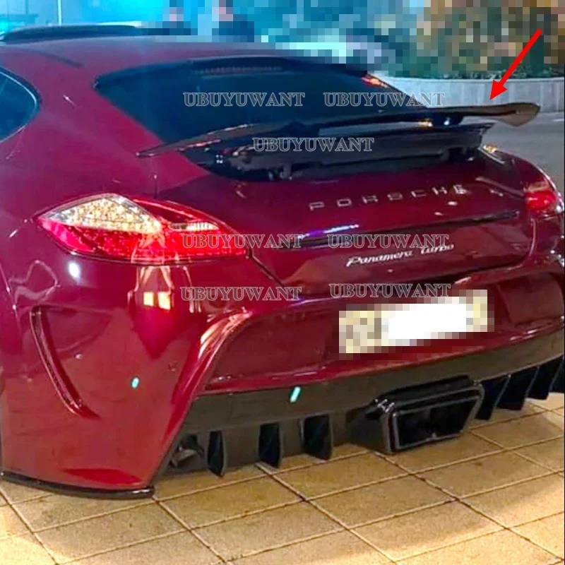 Für Porsche Panamera 970.1/970.2 Mansory Carbon Heckspoiler Lip Splitter Stamm Außen High Kick Schwanz Deck Deckel Flügel 10-17