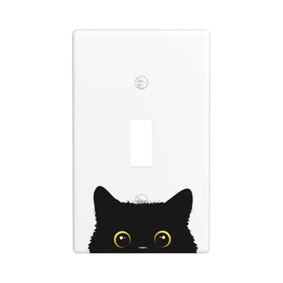 

Black Light Switch Cover Plates Decorative Wall Plate, 1 Gang Lightswitch Cover