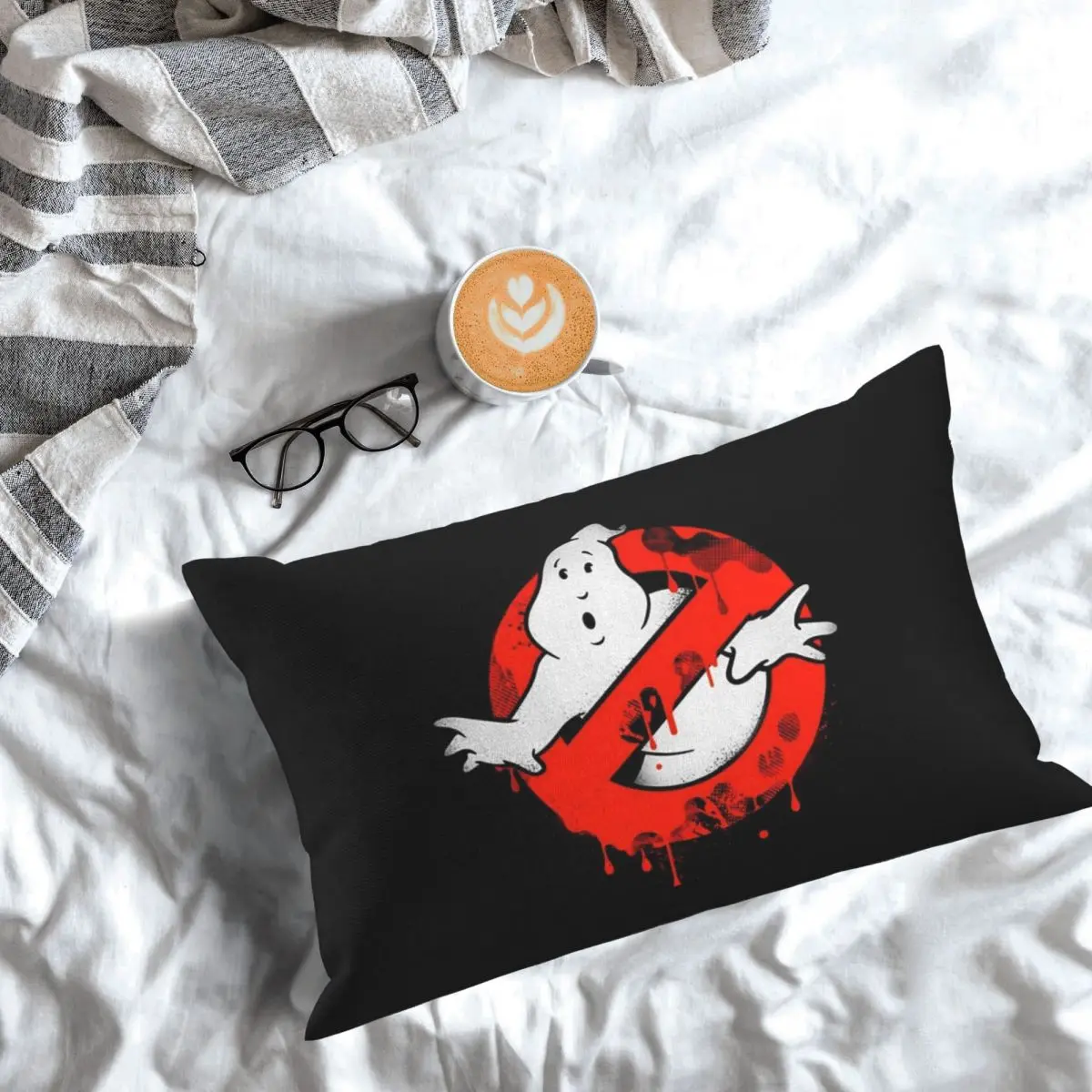The GhostBusters Logo Pattern Rectangle Pillowcase Cushion Cover Decor Bedroom Bed Home Comfort Throw Pillow