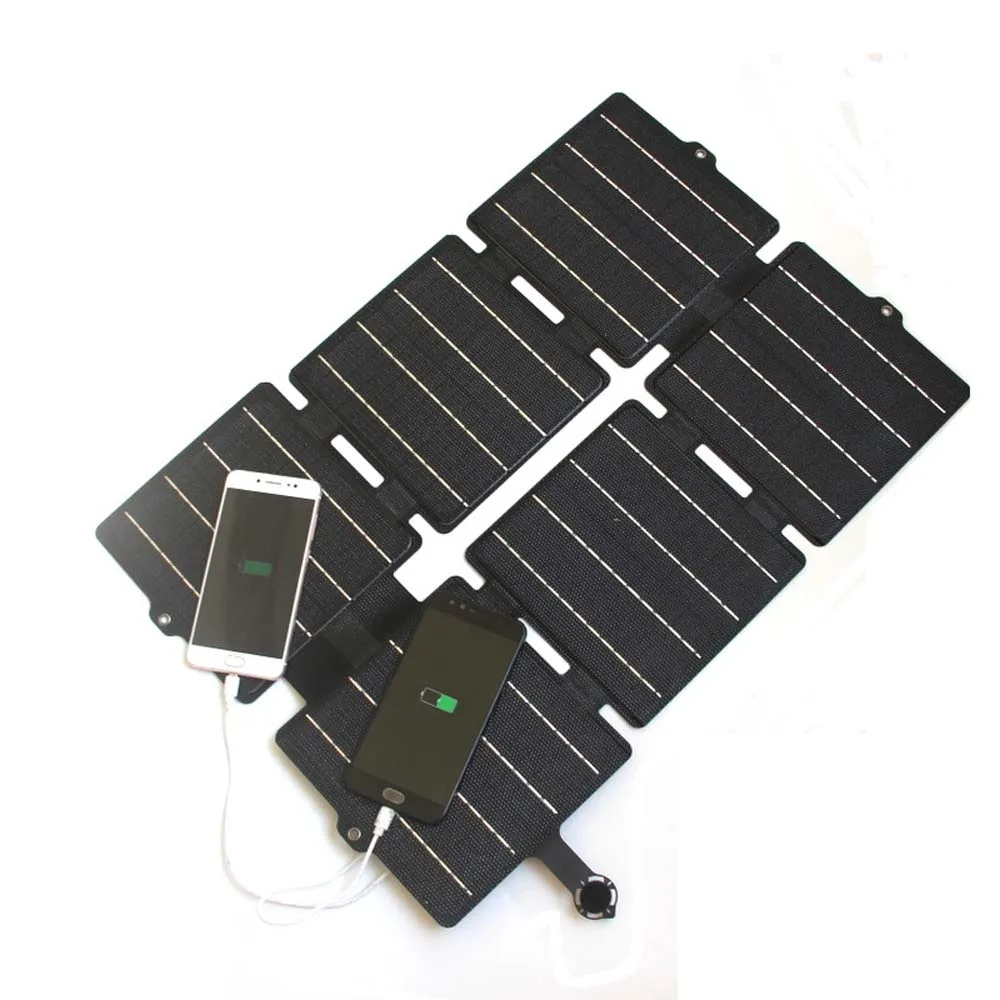 

30W 5V/12V ETFE Solar Panel Charger Solar Folding Bag For Camping Mobile Phone Power Charger