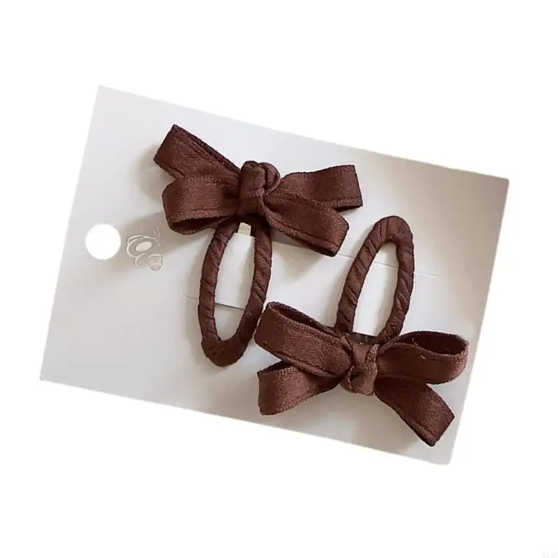 581F 2 قطعة مقاطع شعر الطفل المألوف Bowknot تصميم دبابيس الشعر الاتجاه مشبك شعر الحلي للفتيات الاستخدام اليومي