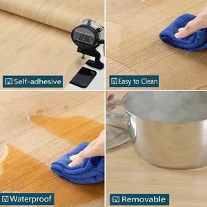 PVC-Tapete für Wohnkultur, undurchlässige Selbstkleberaufkleber, Tür, Garderobe, Schrank, Tisch, Möbel 10 Hauptaufkleber -Holztür - №8