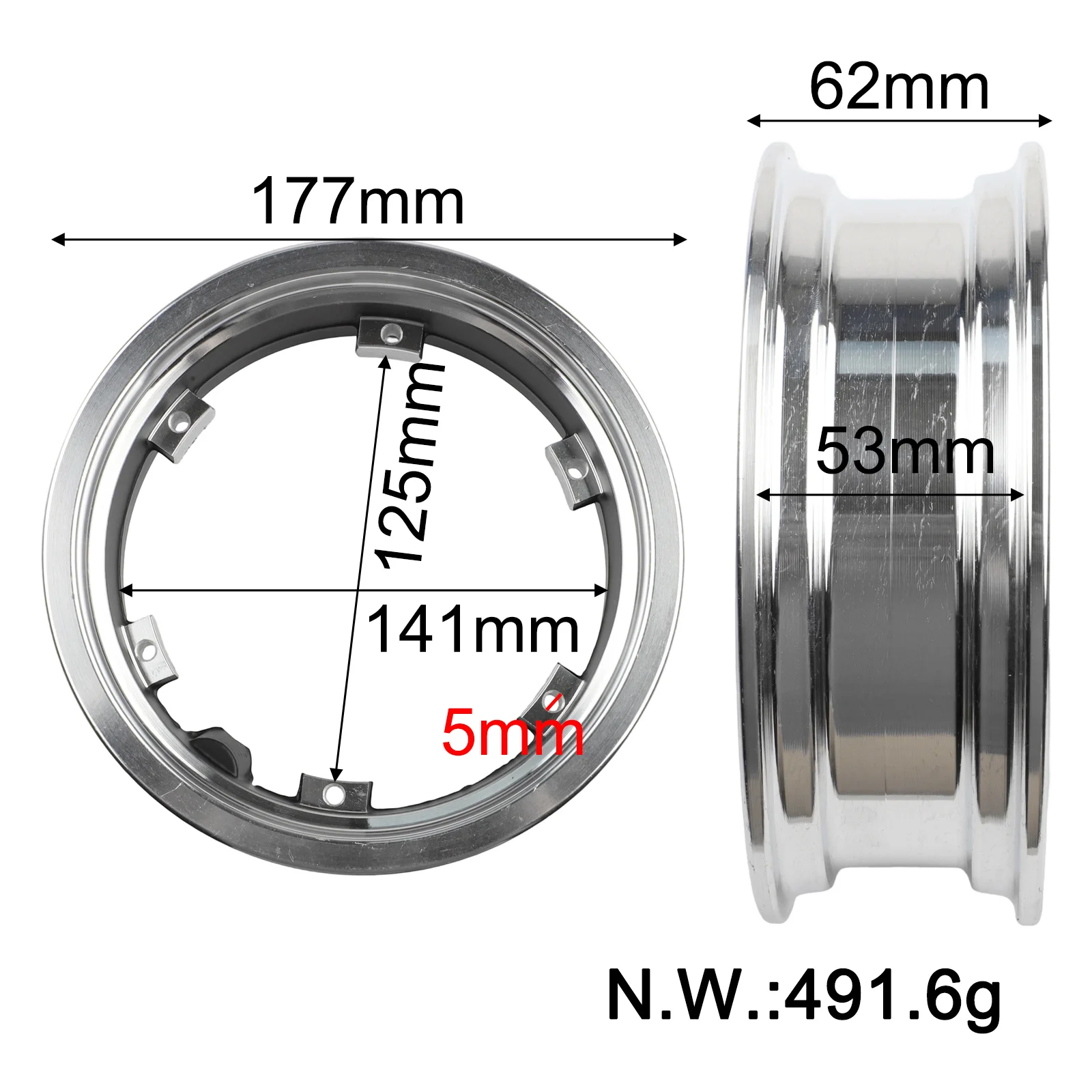 

Damaged Scooter Wheel Replacement Hoverboard About 491.6g Electric Scooter Wheel Hub Compact Size Long-Term Use Suitable