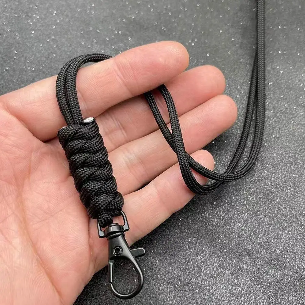 ใหม่ Self-Defense Survival กระเป๋าเป้สะพายหลัง Paracord พวงกุญแจ Parachute สายไฟ Lanyard Rotatable BUCKLE Key RING