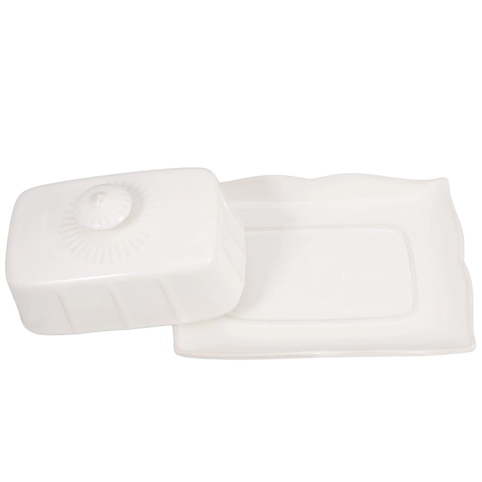 

Ceramic Butter Dish Container Proper Size Easy Access Cheese Box Refined Details Ceramic Butter Dish Kitchen Cheese Box
