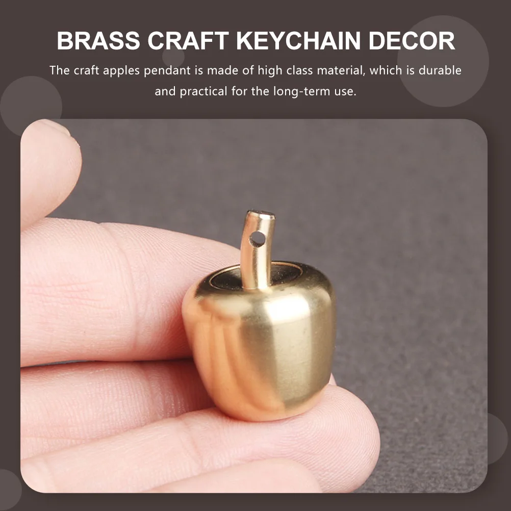 

4 Pcs Brass Apple Decoration Keyholder DIY Retro Hanging Supplies Exquisite Ornaments Adornment Bracelet Apples Pendant