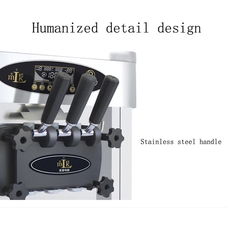 Commercial Ice Cream Machine Prices 110V 220V With English Operating System Stainless Steel 3 Flavors Ice Cream Machine