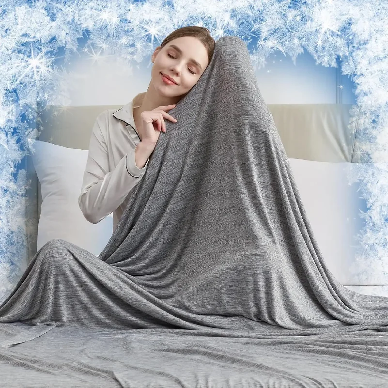 

Cooling Blankets Smooth Comforter Lightweight Summer Quilt Cool Feeling Fibre Skin-friendly Breathable Nap Shawl Blanket
