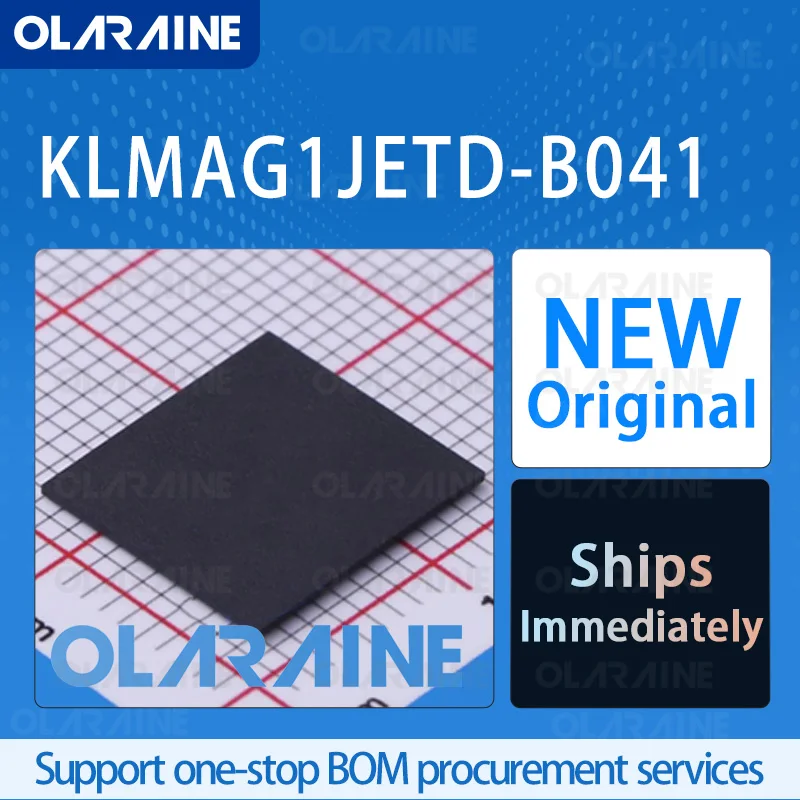 

1/5/10Pcs KLMAG1JETD-B041 FBGA-153 original 100% new ic chip eMMC Voltage: 3.6V Storage capacity 16 GB