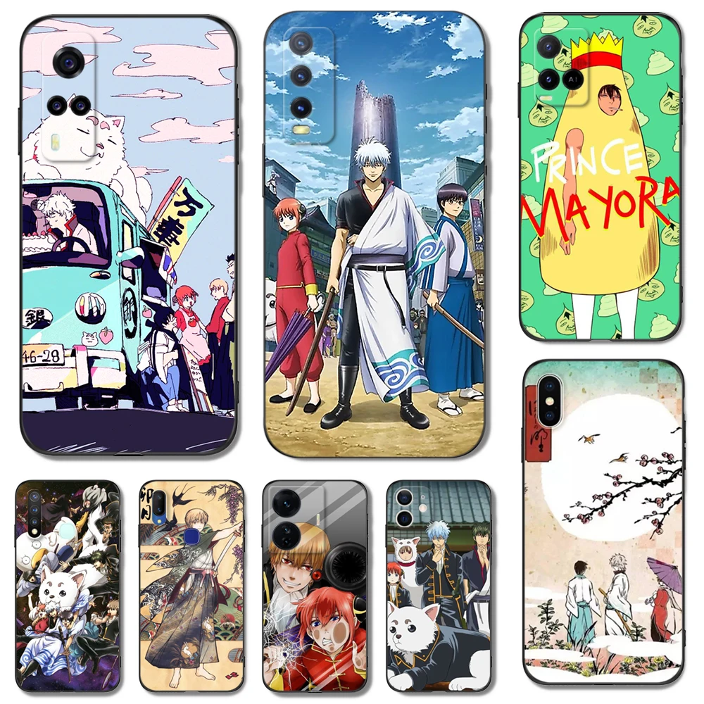 Черный чехол ТПУ для Vivo Y1S U10 S1 2019 PRO Z3i Z1 Z1i Z1X X50 Lite X60 X70 X21S 4G 5G 2020 GINTAMA amine