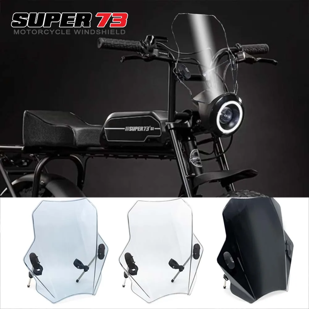 

Motorcycle Windscreen Windshield Universal For Super 73 73-S1 73-S2 73-Z1 73-ZX 73-RX 73 Series