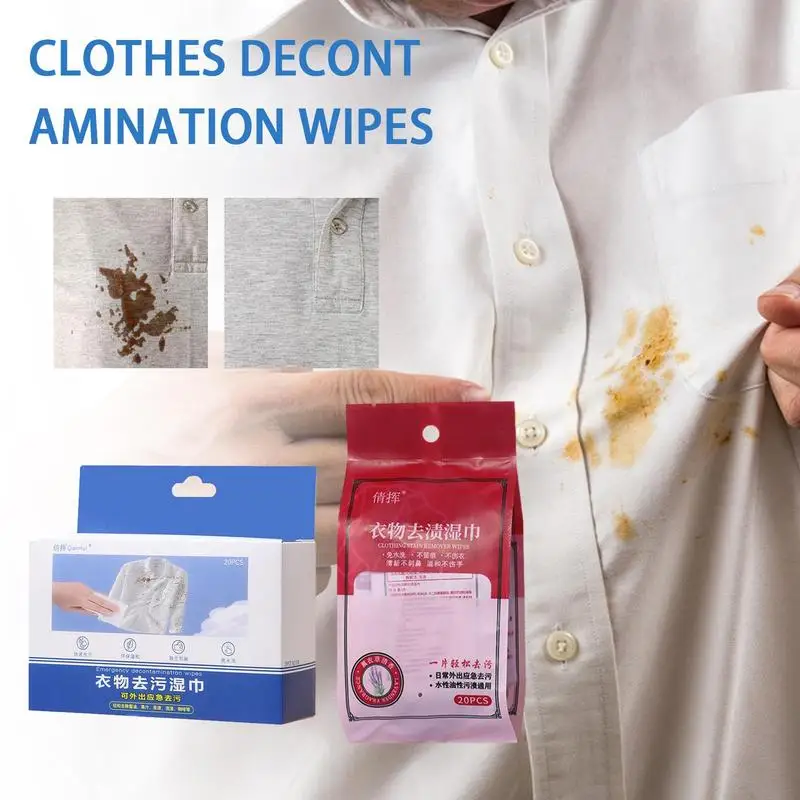 Durable Cleaning Wipes Clothes Decontamination Disposable Wipes High Performance Quickly Stain Remover Wipes Clothes Cleaner