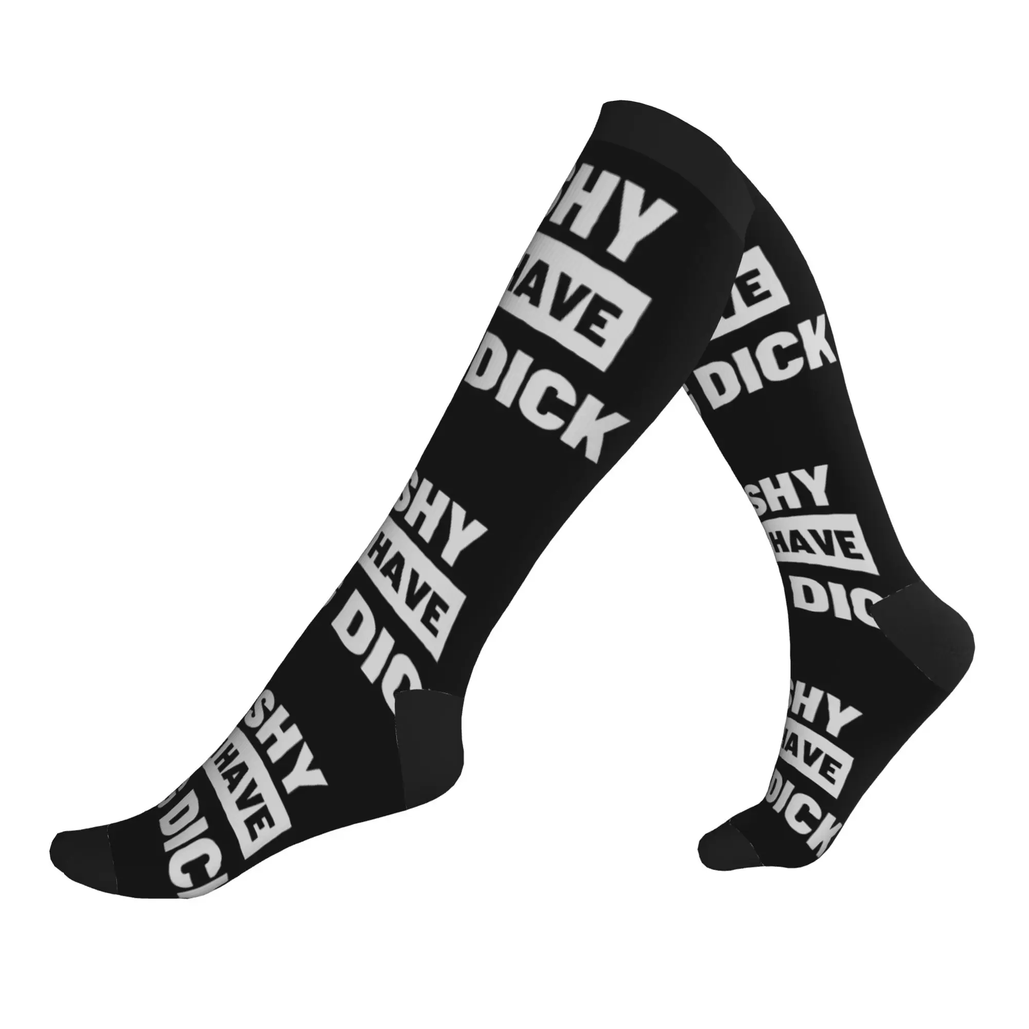 I'm Shy But I Have A Big Dick Dress Socks for Men Women Warm Fashion Novelty  Sports Compression Socks